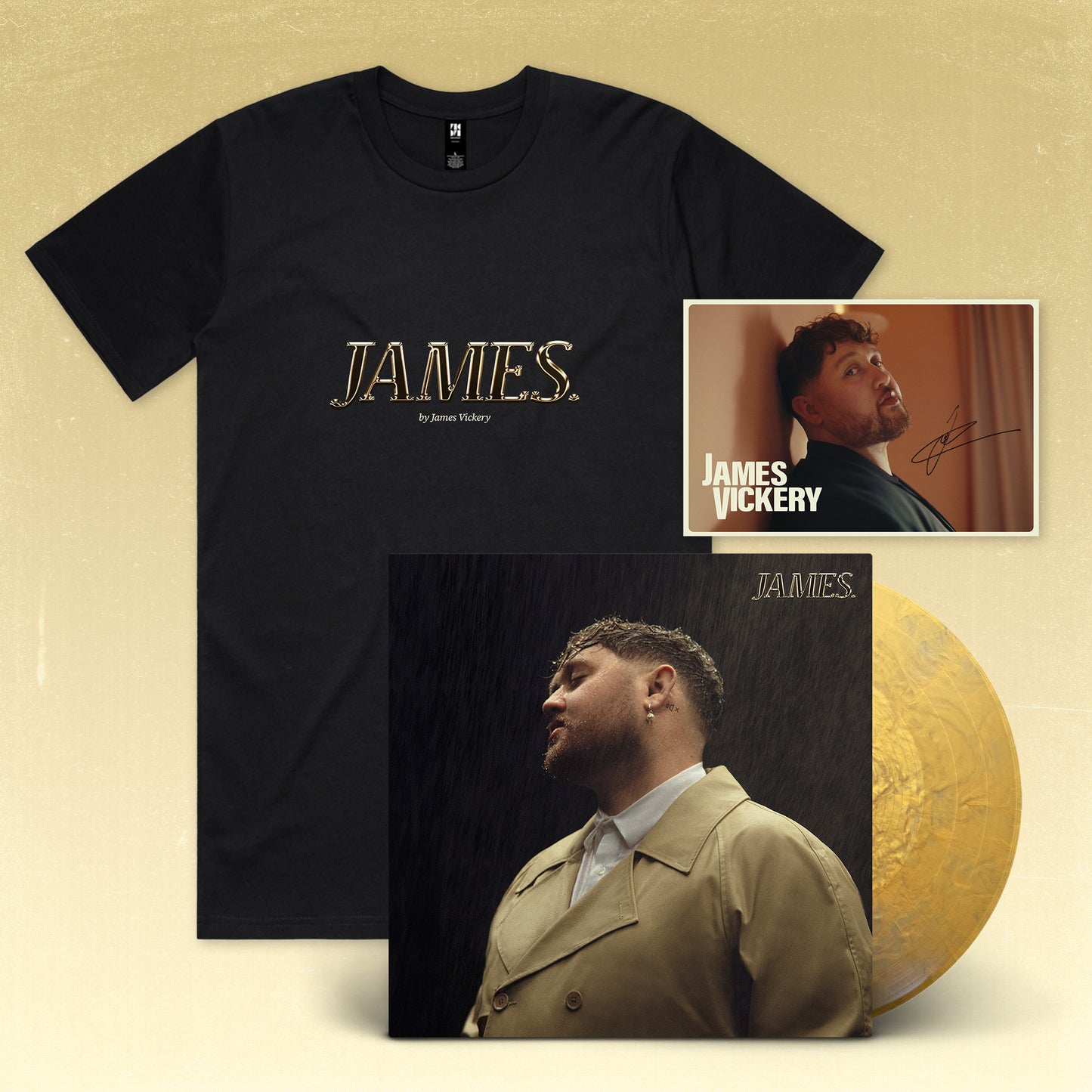 JAMES. T-SHIRT & LP + SIGNED ARTCARD BUNDLE