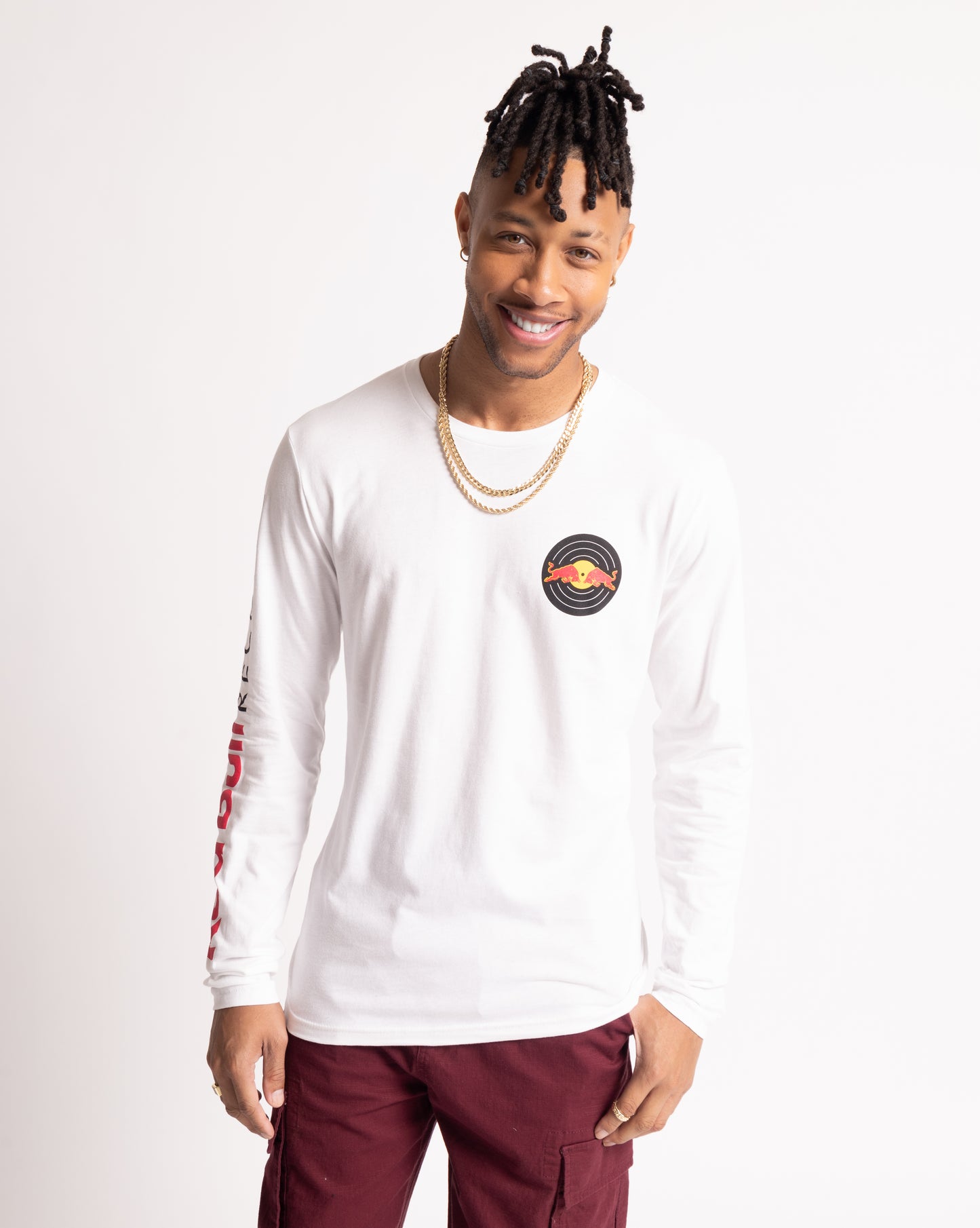 Red Bull Records White Long Sleeve