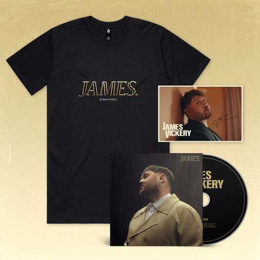 JAMES. T-SHIRT & CD + SIGNED ARTCARD BUNDLE