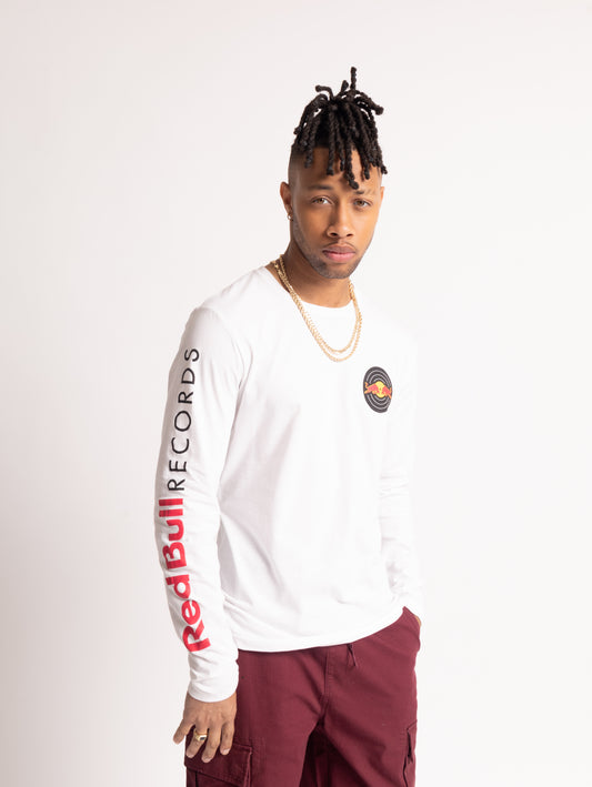 Red Bull Records White Long Sleeve